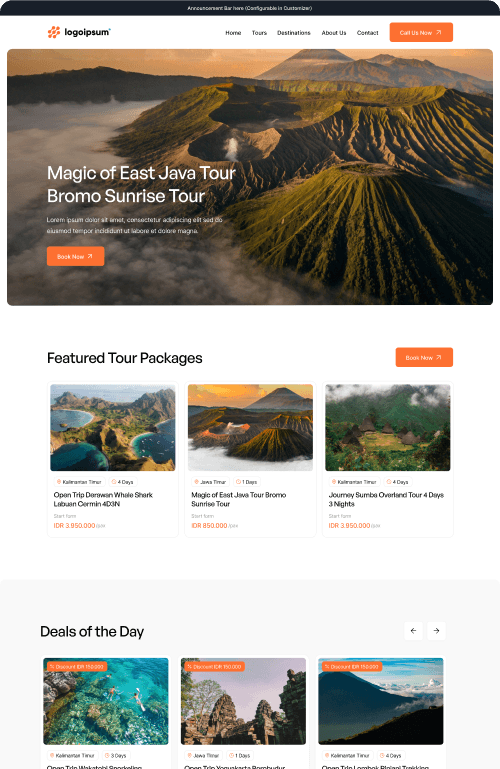 Website home preview